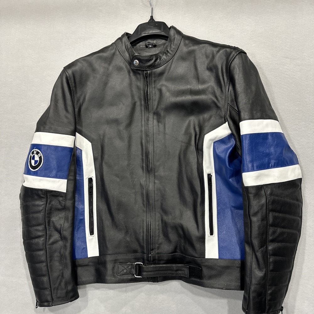 BMW Motorrad Motorbike Leather Jacket Vintage Motorcycle Biker Large
